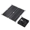 12W Greenhouse Solar Panel Fan Kit USB Powered Fan Mobile Phone Charging for Outdoor view 4