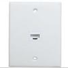 3 pack Cat5, 5e & 6 Ethernet Wall Plate, 1-Port Female to Female RJ45 inline Keystone Jack, White view 1