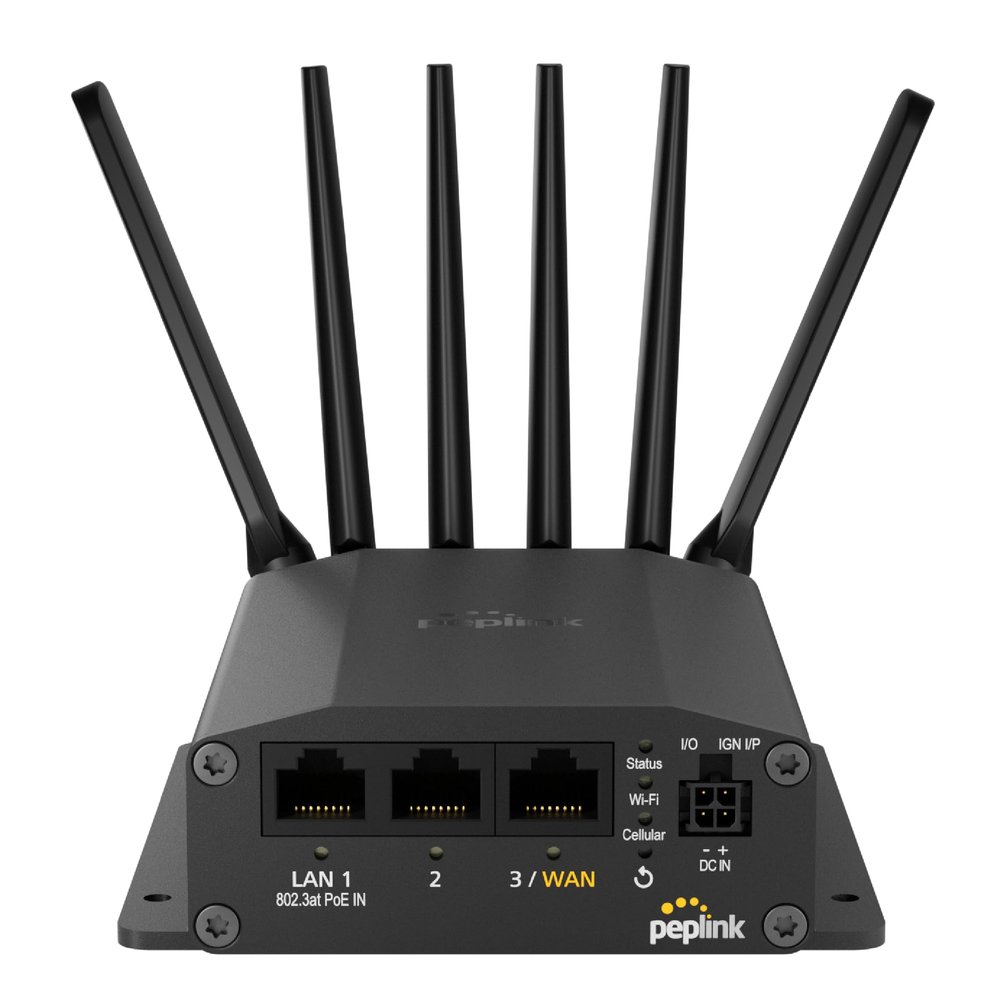 Peplink Cellular Wi-Fi Router MAX BR1 Mini - 5G Router 5G/LTE Cellular Modem 3 Ethernet LAN Connections (with Wi-Fi) Redundant SIM Slots, Built-in eSIM Upgradeable to Dual WAN VPN Capable