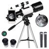 Ultra Hd, Astronomy Telescope for Adults Beginners, 150X 70mm Aperture Telescope with Tripod Finder, Astronomical Refracting Telescope Travel Telescope P13I Double The Comfort view 1