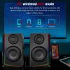 NSUQOA JSEIAJB Support Gaming RGB 2.0 Speakers Aux 3.5mm Stereo Surround Music for Computer PC Loudspeakers view 3