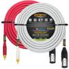 100 Foot RCA to XLR (Male) Cable Pair - WBC-PRO-LOCAP Low-Capacitance (14pF/ft) 22 AWG Ultra-Silent Audiophile & Pro-Grade Audio Interconnect Cable - Amphenol Plugs & Red & Silver Tweed Jackets view 1