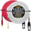 35 Foot RCA to XLR (Male) Cable Pair - WBC-PRO-LOCAP Low-Capacitance (14pF/ft) 22 AWG Ultra-Silent Audiophile & Pro-Grade Audio Interconnect Cable - Amphenol Plugs & Red & Silver Tweed Jackets view 1