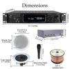 Vaiyer Home Stereo System Kit - 7.2 Channel 1500W Bluetooth Amplifier w/ 8 Qty of 6.5" Ceiling Speakers 200W Each, 4-Ch Speaker Selector, 2 Qty of Mic, 250 ft Speaker Wire & Remote view 2