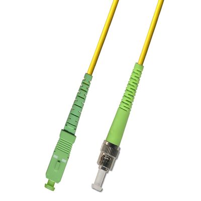 RiteAV 60M (196.8ft) OS2 SC/APC to ST/APC Fiber Optic Cable Simplex Singlemode 9/125 Jumper 60 Meter Patch Cord