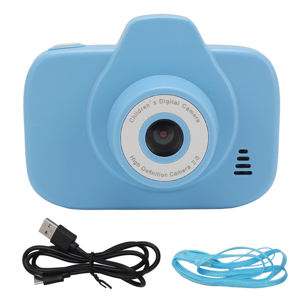 1080P 48MP Digital Video Cameras Auto Focus 10X Digital Zoom Cartoon Frames Filters Compact Small Camera Boys Girls (Blue)