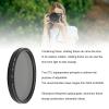 Adjustable ND Filter Aluminum Alloy Frame Optical Glass Lens Camera Filter ND2 to ND400 for Outdoor Photography (62mm) view 3