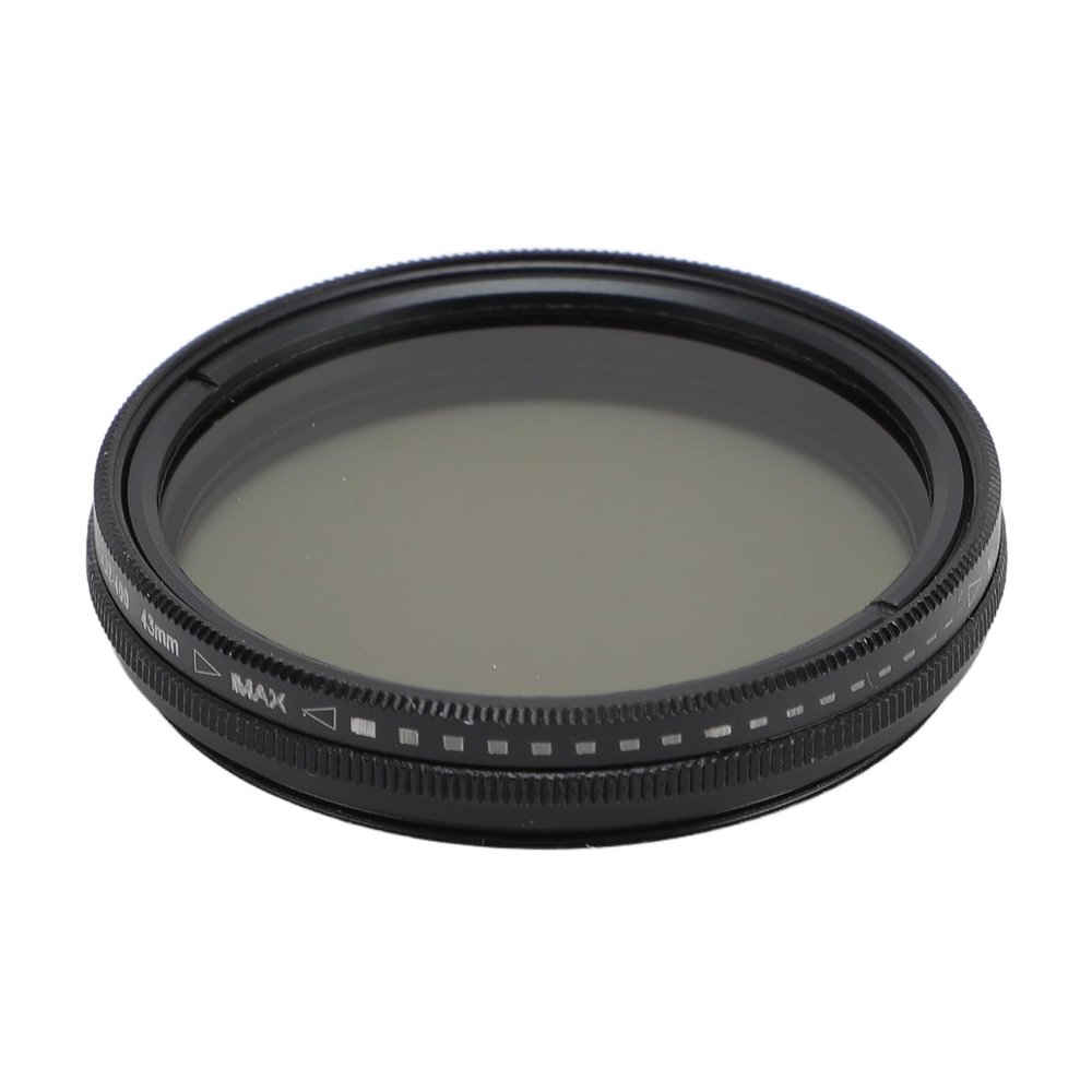 Adjustable ND Camera Lens Filter ND2 to 400 Optical Glass Photography Neutral Density Filter (43mm)