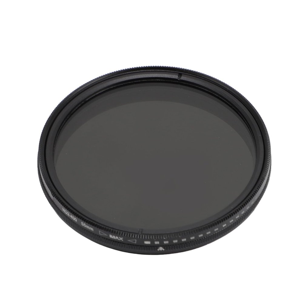 Adjustable ND Filter ND2-400 Variable Neutral Density Lens Filter Camera Photography Suitable Versatile Professional Use Photography (55mm)