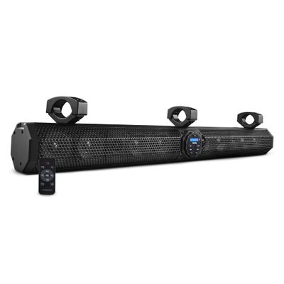 DS18 SB37BTX 37" Marine Sound Bar Speaker System, Amplified, 10 Speakers, Water Resistant, BT v5.0, Rotating Control Panel, USB/AUX, Universal Fit, Golf Cart, ATV, UTV,