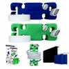 CordBrick Steel Weighted Cord Holder, Cord Wrap, Phone Accessory, Stocking Stuffer for Men, Adults, College Students. Nightstand, Desk Travel Organizer. Silicone. 2pk Blue/Green view 1