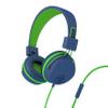 JLab JBuddies Studio On-Ear Kids Wired Headphones, Toddler Headphones, Kid Safe, Studio Volume Safe, Volume Limiter, Folding, Adjustable, Noise Isolation, with Mic (Blue/Green) view 1