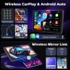 [DSP 4+64G] for Hyundai Sonata 2010-2015 Android 15 Car Stereo, Hikity 9'' IPS Touchscreen Sonata Radio Wireless Carplay Android Auto 5G WiFi/Bluetooth Mirror Link GPS SWC/FM/RDS/32EQ Backup Cam Mic view 4