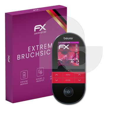 atFoliX Plastic Glass Protective Film compatible with Beurer EM 59, 9H Hybrid-Glass FX Screen Protector (Set of 1)