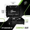 Timpano 400 Watts Mono Subwoofer Car Audio Amplifier TPT-BASS400 2 Ohm  12 Volts Mini Monoblock Class D Car Amp, Built-in Crossover & Bass Boost with High Level Inputs view 3