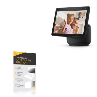 BoxWave Screen Protector Compatible with Amazon Echo Show 10 (3rd Gen 2020) - ClearTouch Anti-Glare Privacy (2-Pack), Privacy Screen Protector Flexible Film Anti-Glare