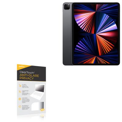 BoxWave Screen Protector Compatible with Apple iPad Pro 12.9" (6th Gen 2022) - ClearTouch Anti-Glare Privacy (2-Pack), Privacy Screen Protector Flexible Film Anti-Glare