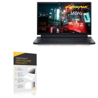 BoxWave Screen Protector Compatible With Alienware X17 R2 VR Ready Gaming Laptop (17.3 in) - ClearTouch Anti-Glare Privacy (2-Pack), Privacy Screen Protector Flexible Film Anti-Glare
