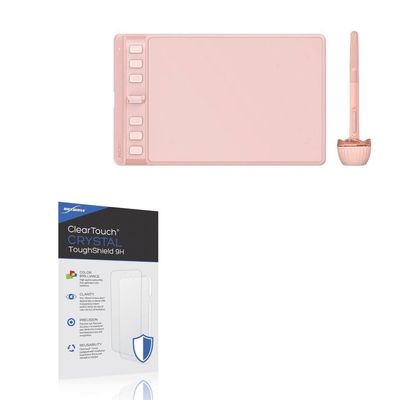 BoxWave Screen Protector Compatible with Huion Inspiroy 2 S H641P (6 in) - ClearTouch Crystal ToughShield 9H (2-Pack), Clear 9H Tough Flexible Film Screen Protector
