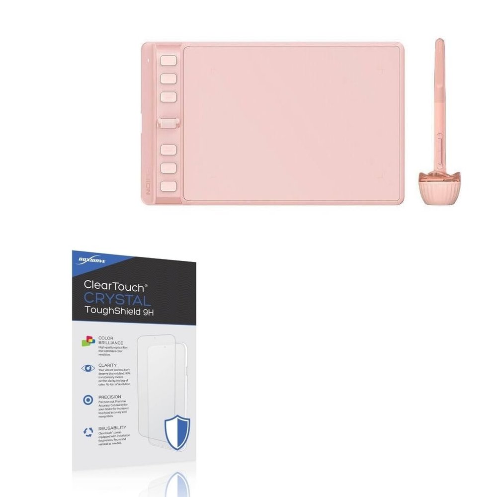 BoxWave Screen Protector Compatible with Huion Inspiroy 2 S H641P (6 in) - ClearTouch Crystal ToughShield 9H (2-Pack), Clear 9H Tough Flexible Film Screen Protector