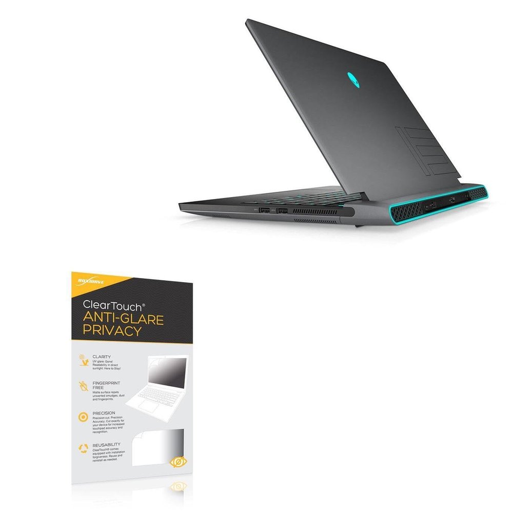 BoxWave Screen Protector Compatible With Alienware M15 R6 Gaming Laptop (15.6 in) - ClearTouch Anti-Glare Privacy (2-Pack), Privacy Screen Protector Flexible Film Anti-Glare