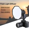 Camera Flash Diffuser - Macro Photography Light, Flash Diffuser for Speedlight | Speedlite, Octagonal Flash, Soft Light Cover for Most Cameras view 2