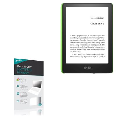BoxWave Screen Protector Compatible With Amazon Kindle Paperwhite Kids - ClearTouch Crystal Privacy (2-Pack), Privacy Screen Protector Flexible Film Clear