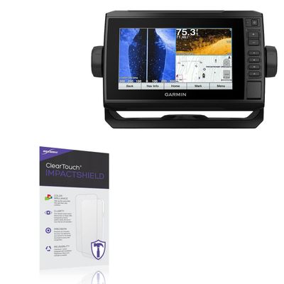 BoxWave Screen Protector Compatible with Garmin echoMAP Plus 74sv - ClearTouch ImpactShield (2-Pack), Impenetrable Screen Protector Flexible Film