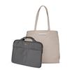 Kenneth Cole REACTION Marley Vegan Pebble Leather Tote, Taupe, 16" Laptop Tote view 1