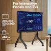 ONKRON Mobile TV Stand on Wheels for 70-110 Inch Screen, max Load 276 lbs, Adjustable, Movable TV Portable Stand, VESA 200x200-1000x800, Heavy Duty TV Cart Rolling TV Stand with Shelf Black view 2