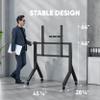 ONKRON Mobile TV Stand on Wheels for 70-110 Inch Screen, max Load 276 lbs, Adjustable, Movable TV Portable Stand, VESA 200x200-1000x800, Heavy Duty TV Cart Rolling TV Stand with Shelf Black view 3