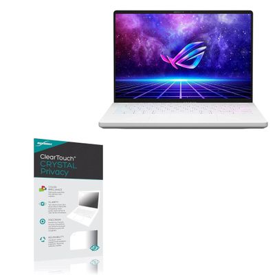 BoxWave Screen Protector Compatible With ASUS ROG Zephyrus G14 (GA402) - ClearTouch Crystal Privacy (2-Pack), Privacy Screen Protector Flexible Film Clear