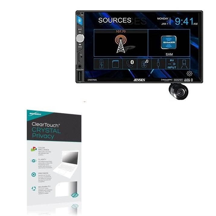 BoxWave Screen Protector Compatible with Jensen CR271ML - ClearTouch Crystal Privacy (2-Pack), Privacy Screen Protector Flexible Film Clear