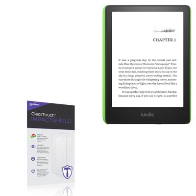 BoxWave Screen Protector Compatible with Amazon Kindle Paperwhite Kids - ClearTouch ImpactShield (2-Pack), Impenetrable Screen Protector Flexible Film
