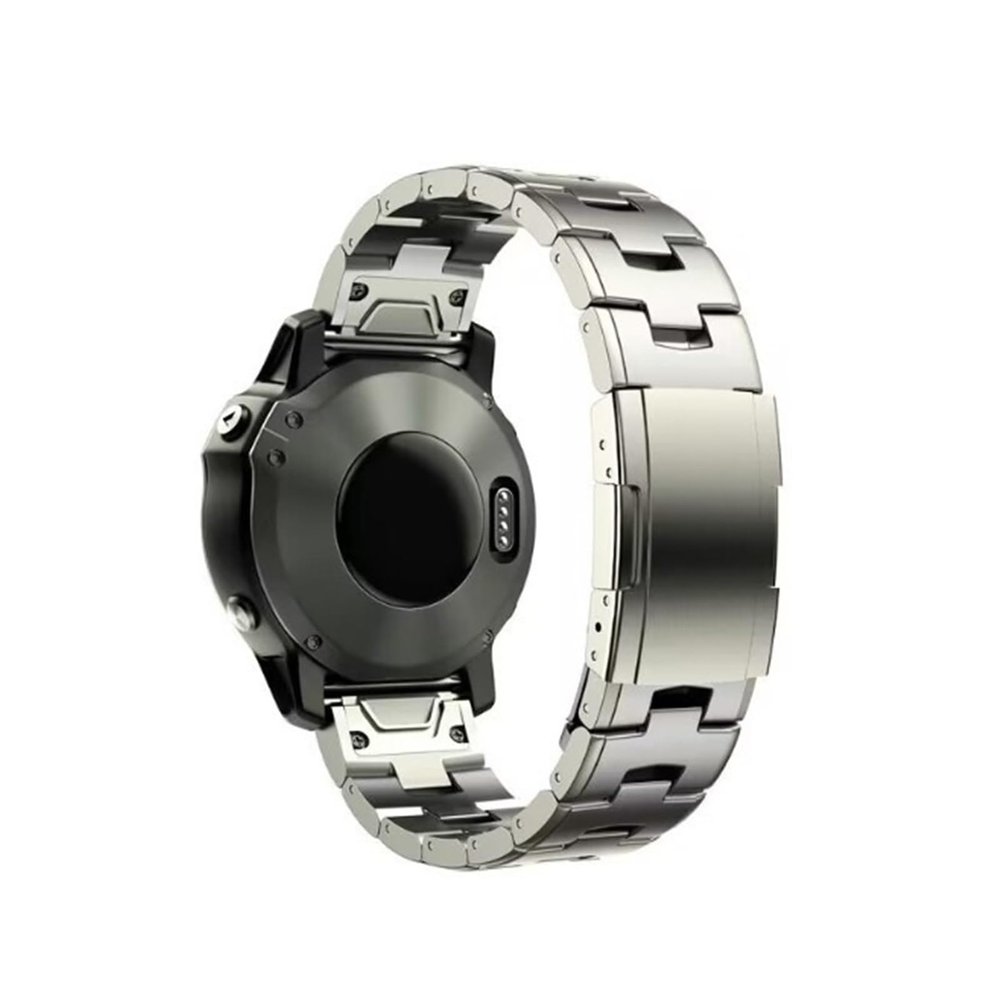 22mm 26mm Quick Fit Titanium Metal Watch Band Bracelet For Garmin Fenix 7X 7 Solar / 6 Pro / 5 Plus/Instinct/Epix Gen2 Strap Accessories(Titanium color,D2 Delta PX)