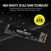 Corsair MP600 CORE XT 1TB M.2 PCIe Gen4 NVMe SSD  Up to 5900MB/s  QLC NAND  M.2 2280  for PCIe 4.0 Notebooks and Desktops  Black view 4