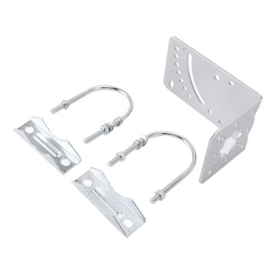 Iron Antenna Mounting Bracket, High Strength L Bracket for Satellite Internet with Installation Tools, Ground Wall Roof Mount