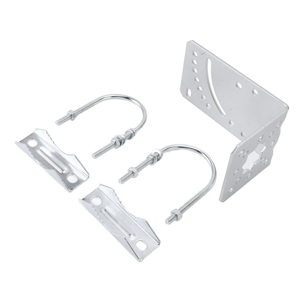 Iron Antenna Mounting Bracket, High Strength L Bracket for Satellite Internet with Installation Tools, Ground Wall Roof Mount