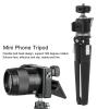 ZJchao Tabletop Tripod 360 Rotating Ball Head 4kg Load Capacity Screws Anti Slip Aluminum Alloy Mini Phone Tripod Camera Projectors for Outdoor Mini Phone Tripod Desktop Camera view 4