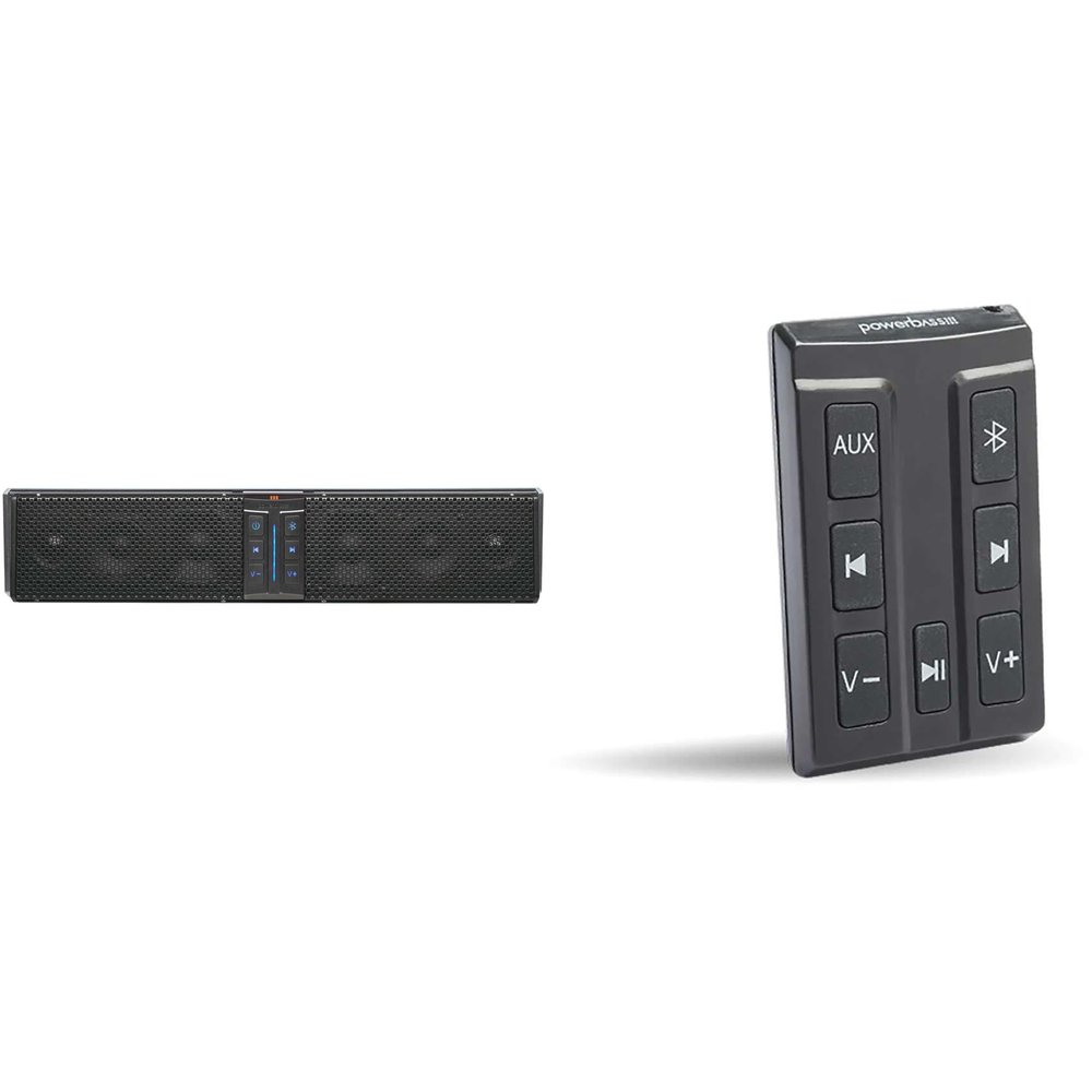PowerBass XL-650-6 Speaker System Bluetooth Powersports Sound Bar with XL-SBCONRF - XL Soundbar External Wireless Controller