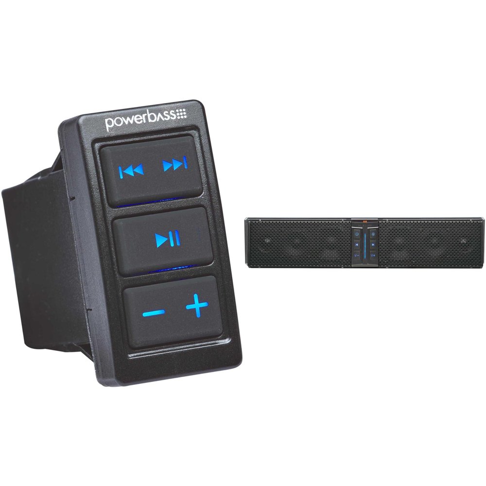 PowerBass XL-650-6 Speaker System Bluetooth Powersports Sound Bar with XL-SBCONRS Optional Rocker Switch Mount Remote