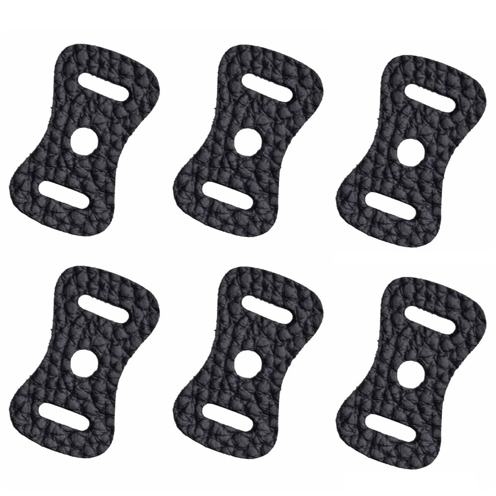 Etsumi VE-6573-3 Camera Strap, Ring Cover, Genuine Leather, Set of 3 (6 Pieces), Made in Japan, Grain, Black