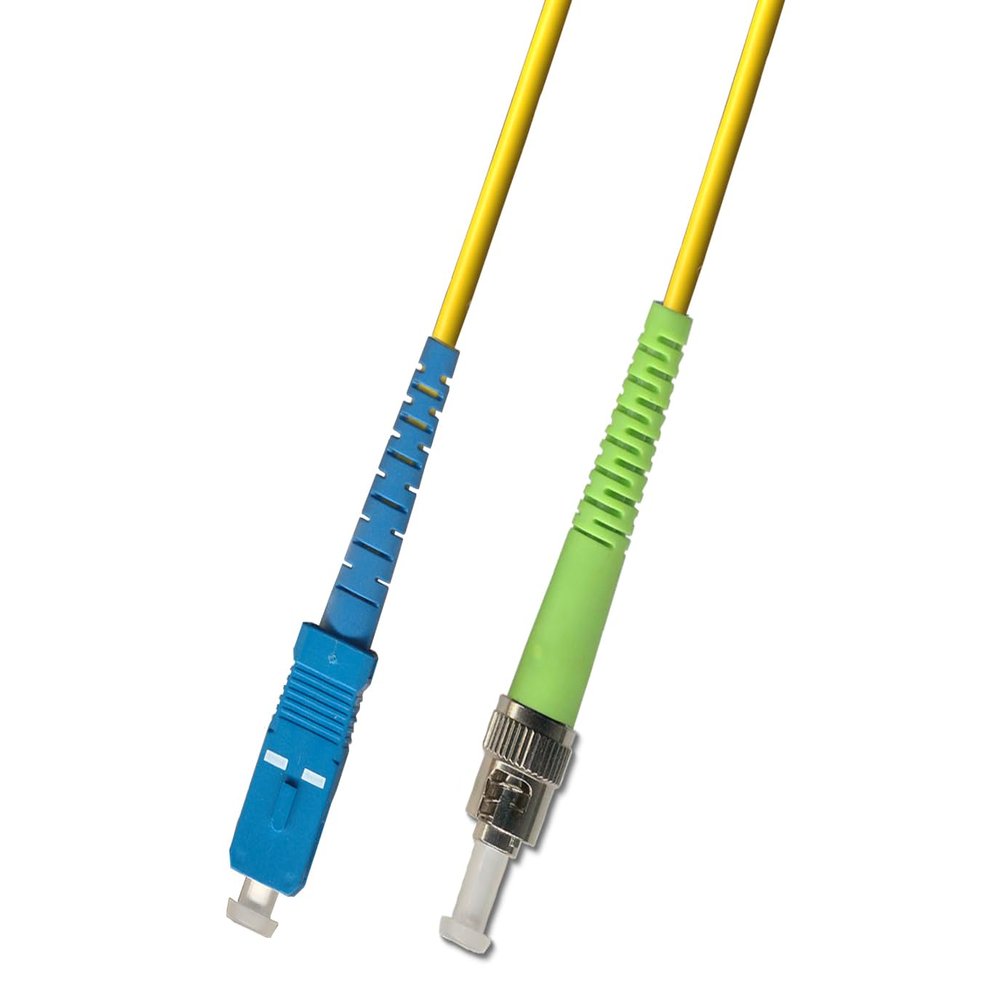 RiteAV 75M (246ft) OS2 SC/UPC to ST/APC Fiber Optic Cable Simplex Singlemode 9/125 Jumper 75 Meter Patch Cord