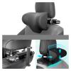 Adjustable Multi-use Car Headrest Neck Pillow For Driving Seat Head Support With Hook Tablet Holder Compatible For Tesla BMW BENZ Hyundai(Black PVC) view 2