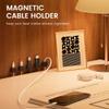 8 Pack Magnetic Cable Clips, Cord Organizer for Desk, Grizzly Supply Under Desk Cable Management, Strong Adhesive Wire Holder for Home Office Phone Car Wall Desktop Nightstand (Black) view 2