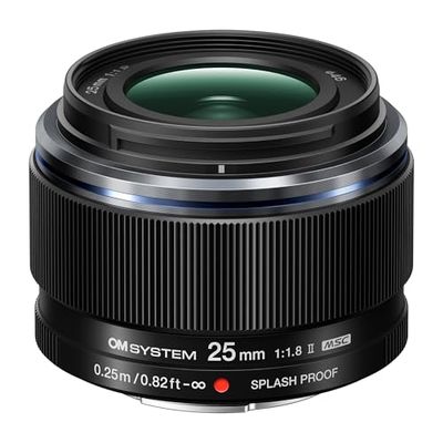 OM SYSTEM Olympus M.Zuiko Digital 25mm F1.8 II for Micro Four Thirds System Camera, Weather Proof, Compact Design, Beautiful Bokeh, Bright