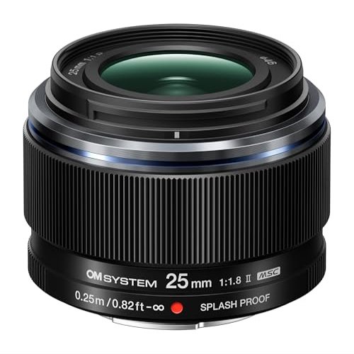 OM SYSTEM Olympus M.Zuiko Digital 25mm F1.8 II for Micro Four Thirds System Camera, Weather Proof, Compact Design, Beautiful Bokeh, Bright