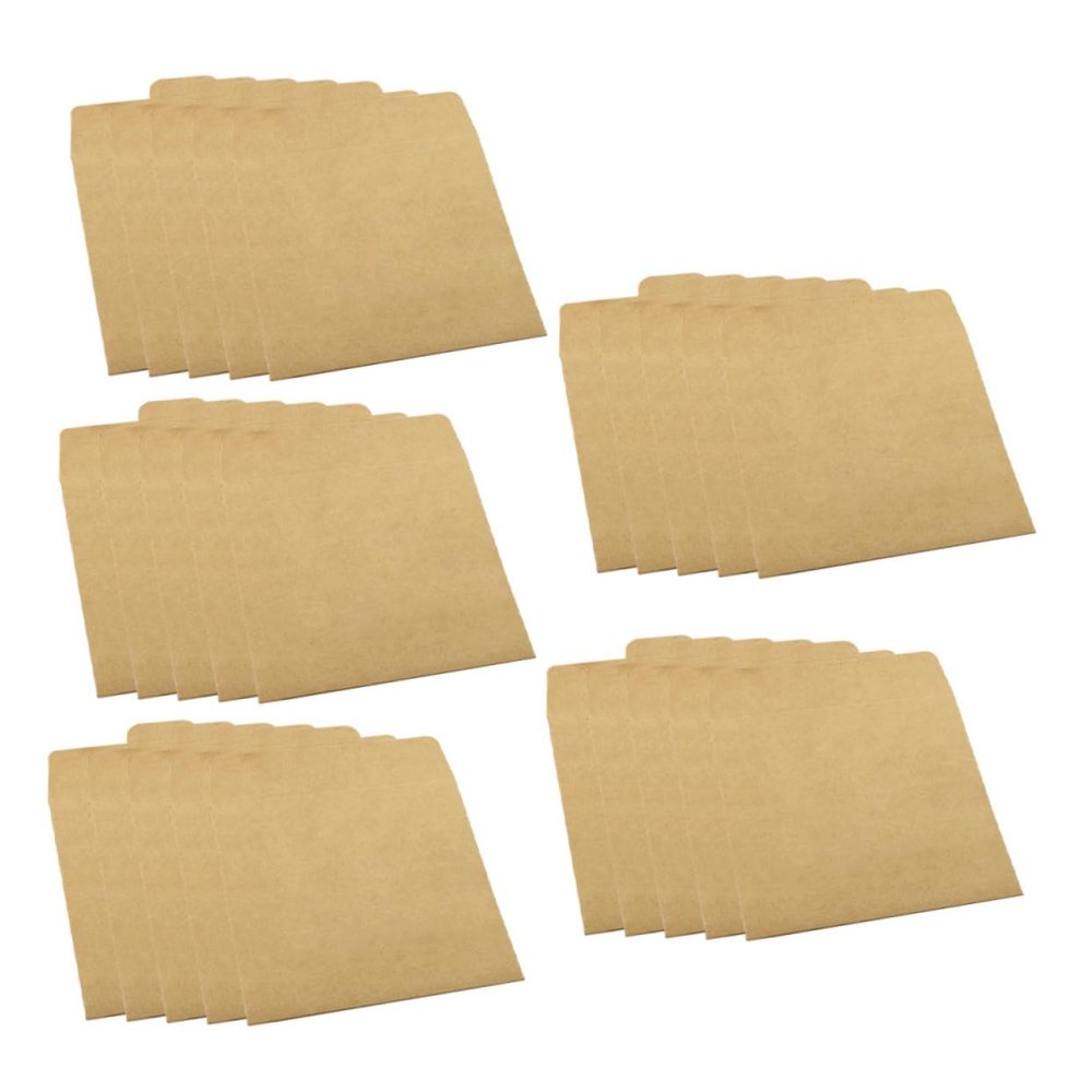 ULDIGI 25pcs Kraft Cd Envelopes Sealing Cd Covers for Household Use Protects Discs from Scratches and Corruption