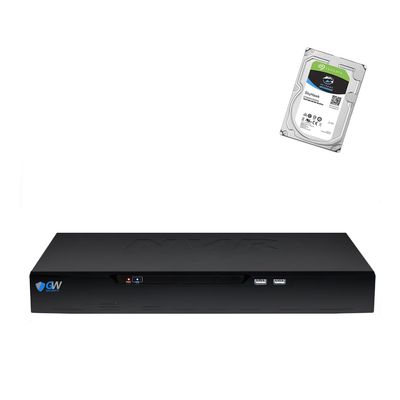 GW Security 12MP 4K 8 Channel NVR TAA & NDAA Compliant Network Video Recorder with Free Mobile App, 24TB Storage Capacity, No Monthly Fees (GW6808NP 4TB HDD Pre-Installed)