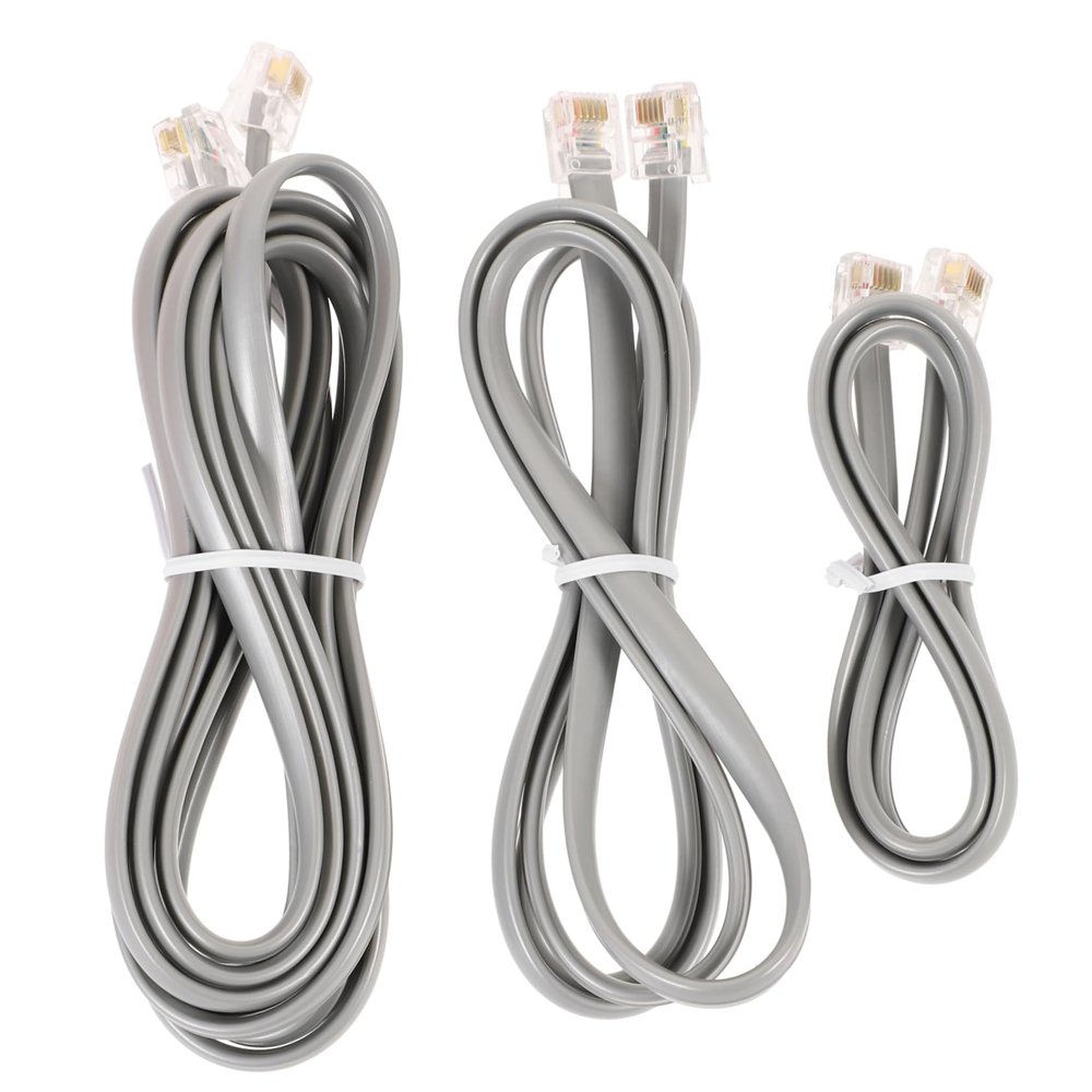 Gadpiparty Phone Cord Pack 3pcs Flat Extension Cords Landline Phone Cable Cable Extender